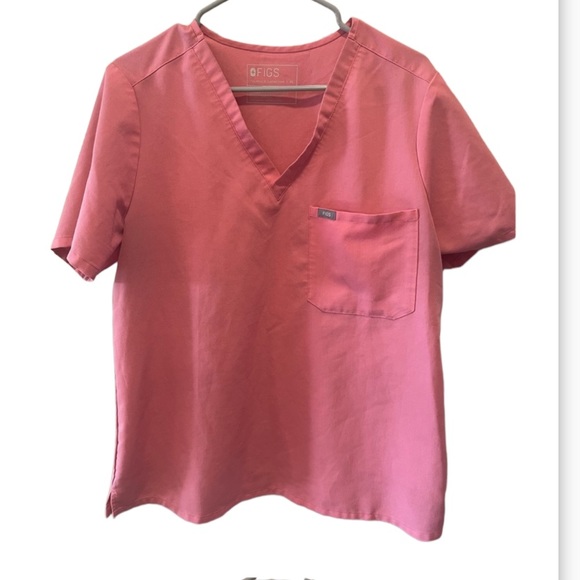 Figs Neon Pink Catarina One-Pocket Scrub Top XL - Picture 2 of 4
